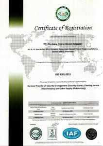 Sertifikat ISO 9001 PT Perdana Prima Bhakti Mandiri